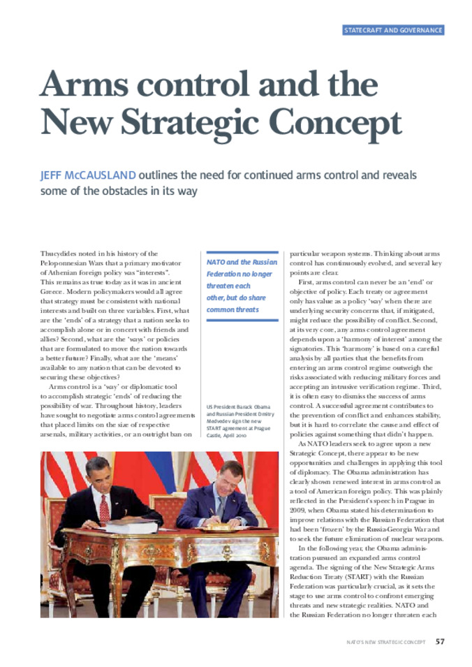 Arms Control and the New Strategic Concept 缩略图