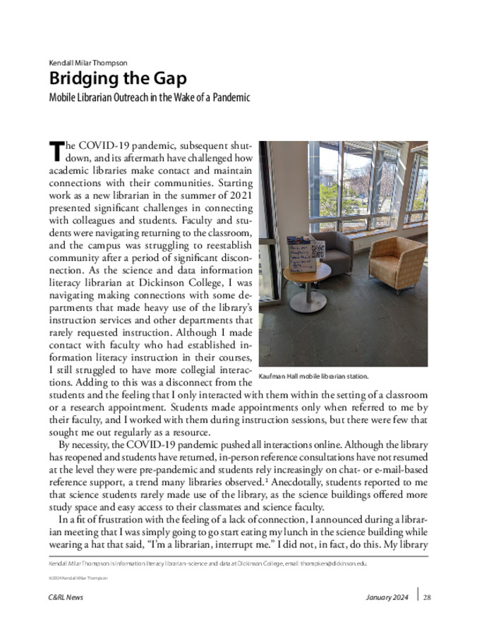 Bridging the Gap: Mobile Librarian Outreach in the Wake of a Pandemic miniatura