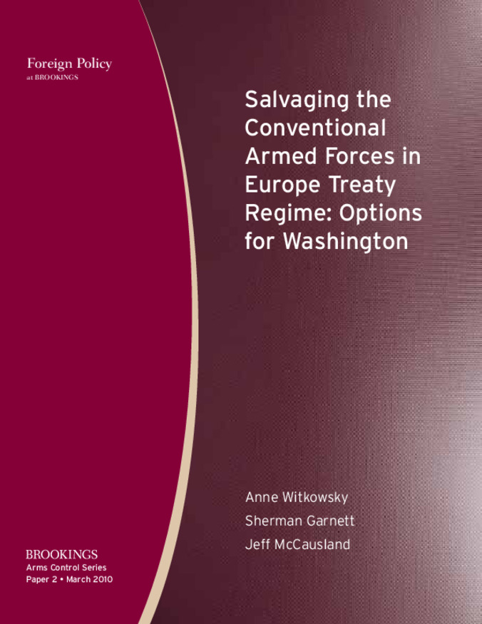 Salvaging the Conventional Armed Forces in Europe Treaty Regime: Options for Washington Thumbnail