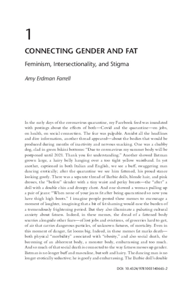 Connecting Gender and Fat: Feminism, Intersectionality, and Stigma 缩略图