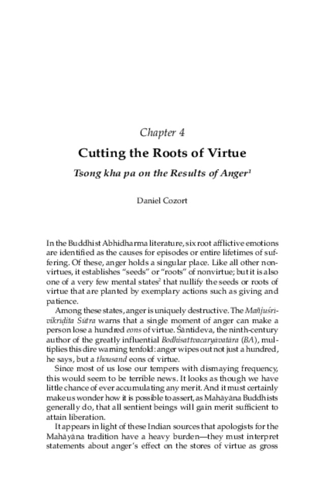 Cutting the Roots of Virtue: Tsong kha pa on the Results of Anger Miniaturansicht