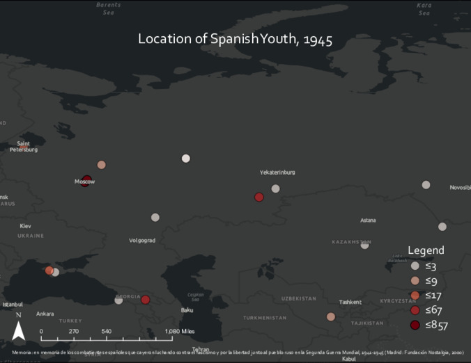 Location of Spanish Youth, 1945 Thumbnail