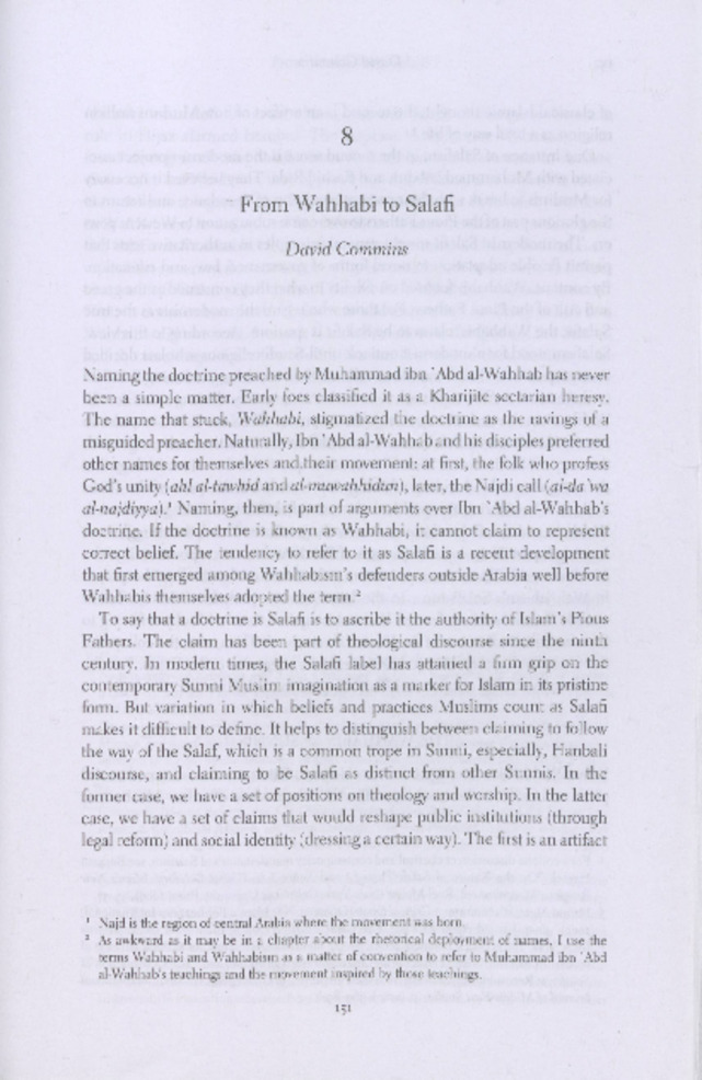From Wahhabi to Salafi miniatura