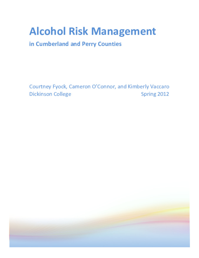 Alcohol Risk Management in Cumberland and Perry Counties Thumbnail